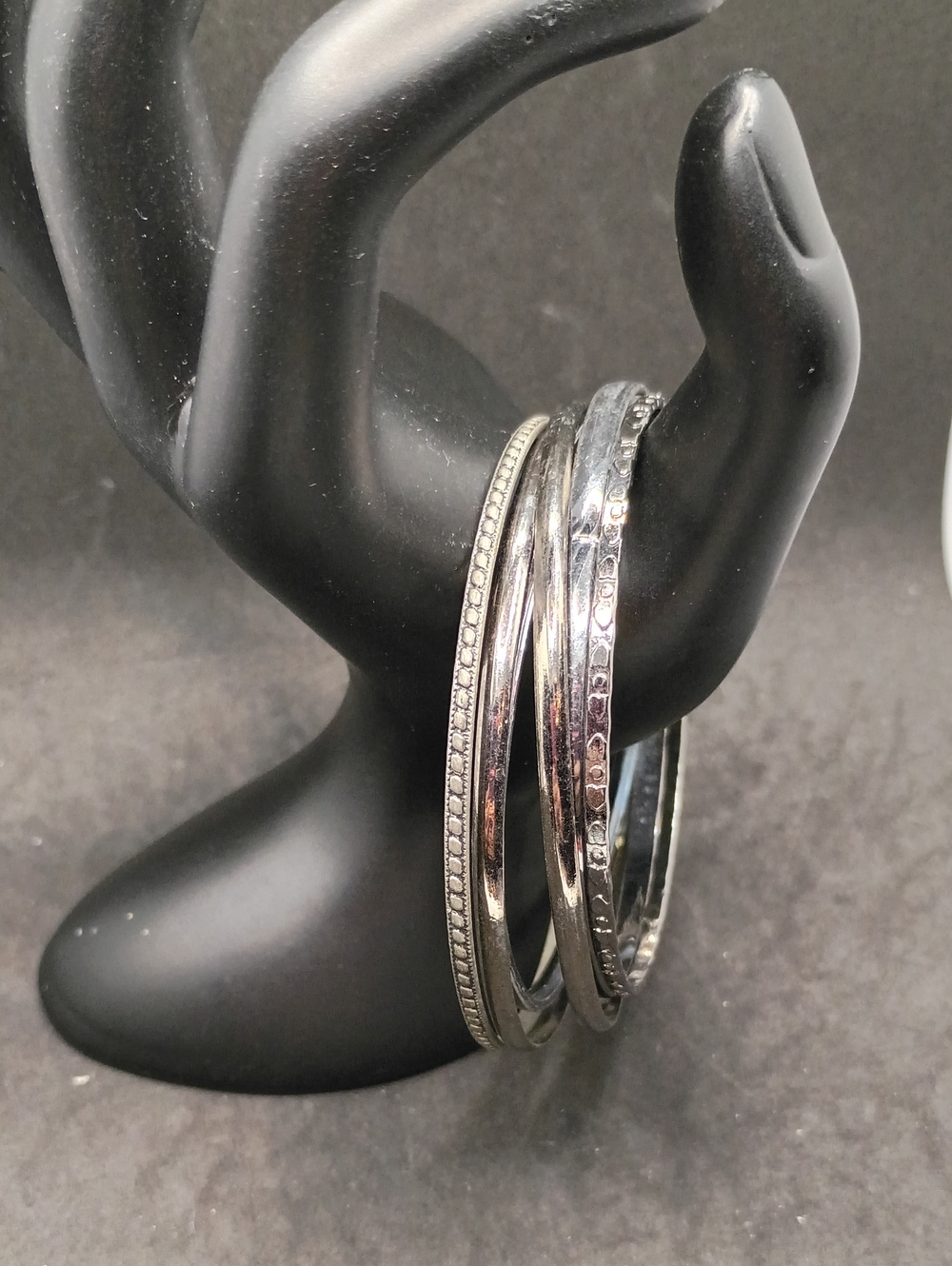 Silver-Tone Multi-Stack Bangle Bracelet Set